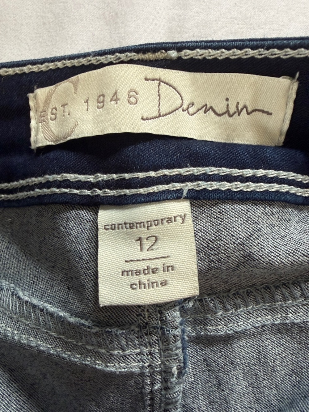 Cato Dark Indigo Denim Capris with Cuffed Hem - Picture 2 of 5